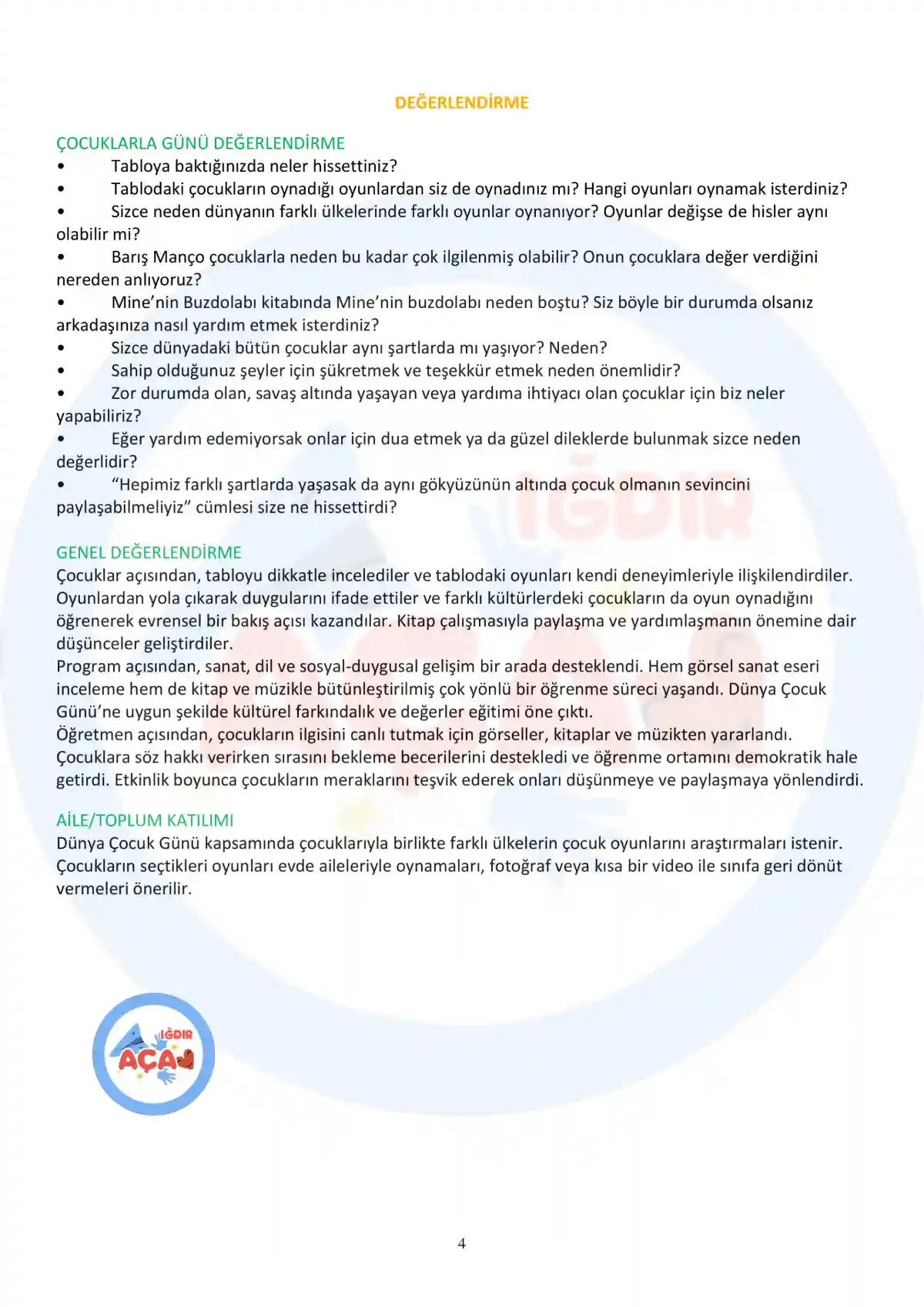 Iğdır Kreş, Iğdır Anaokulu